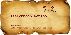Tiefenbach Karina névjegykártya